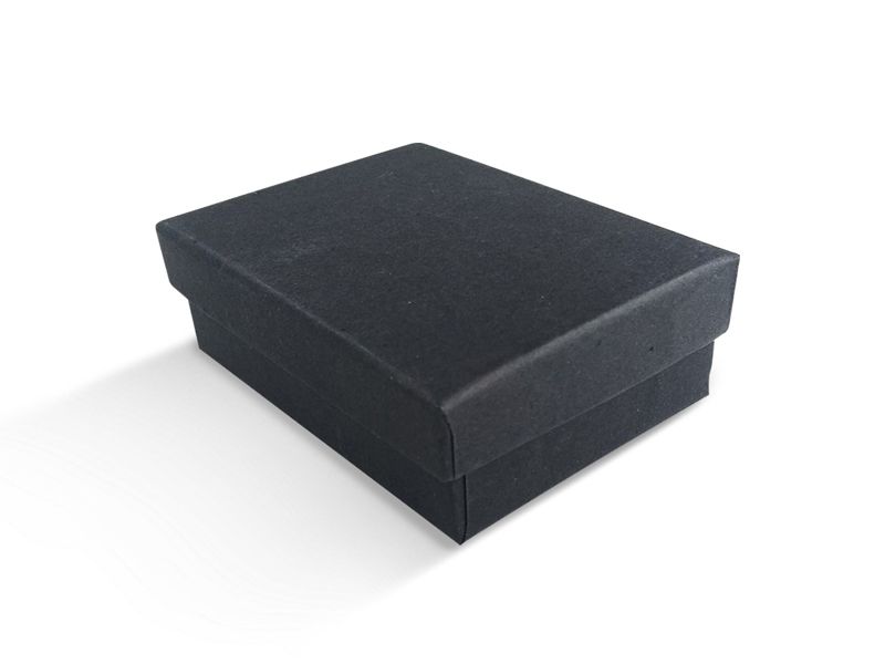 קופסה שחורה חלקה לעגיל/תליון 6X8